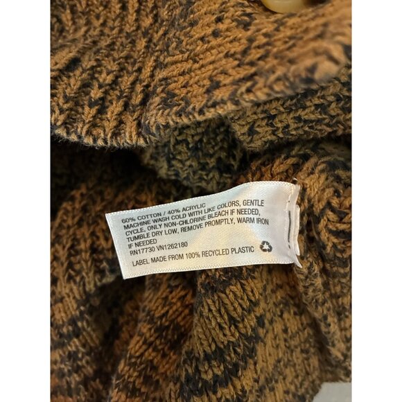 A New Day Womens S Cardigan Sweater Brown Marled Knit Button Front Long Sleeve - Picture 6 of 7